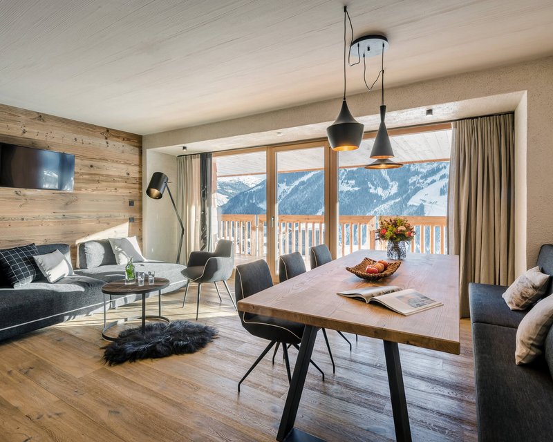 Wohn- und Essbereich Apartment Friedl